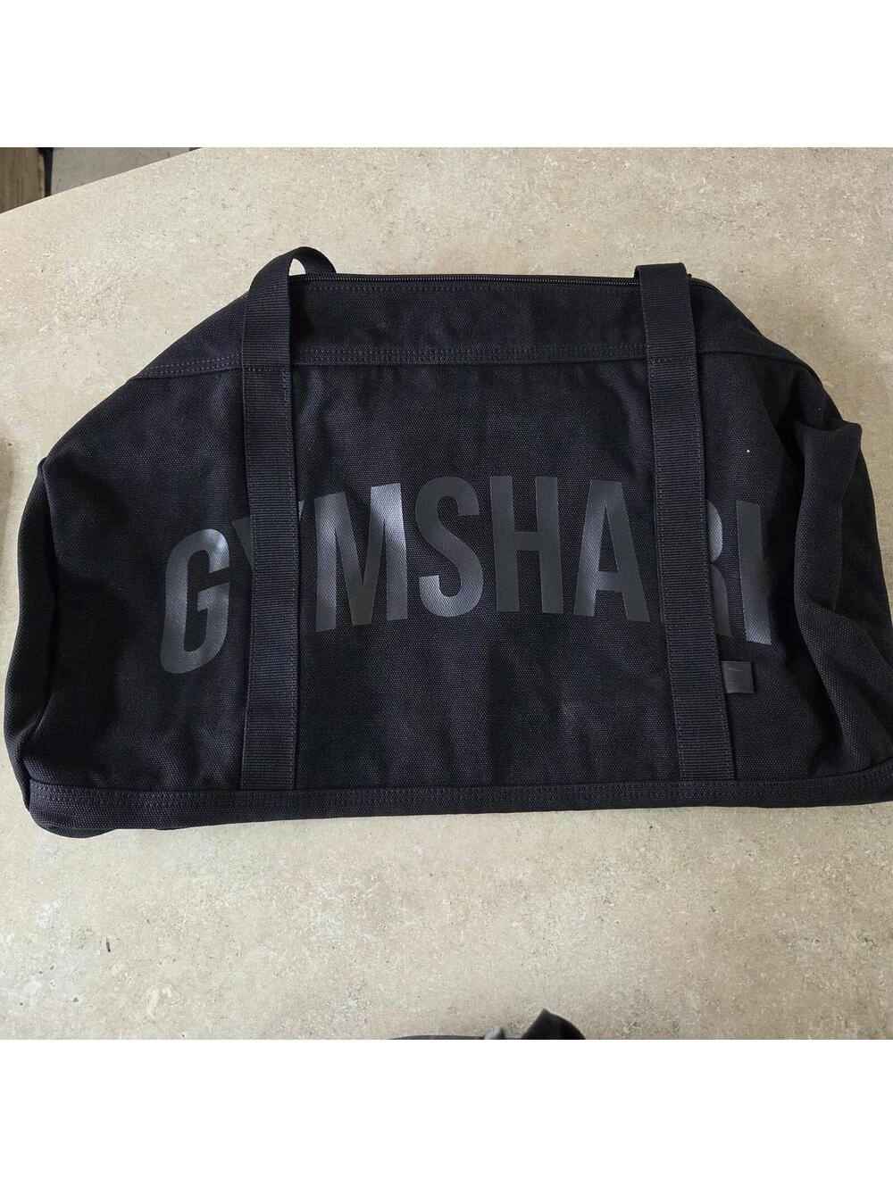 Gymshark Black Canvas Duffle Bag Power Hold All